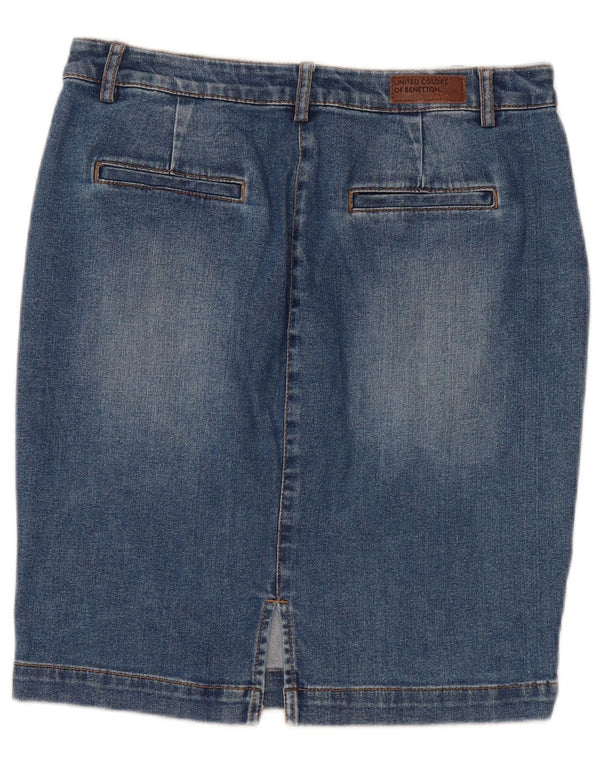 BENETTON Dame Denim Nederdel W30 Medium Blue