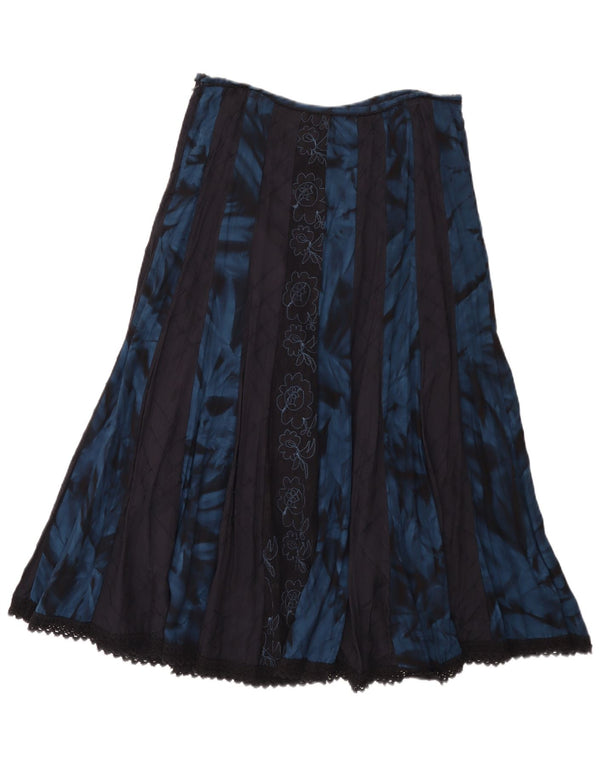 Marks & Spencer Womens Per Una A-line nederdel UK 12 Medium W32 Blue Floral