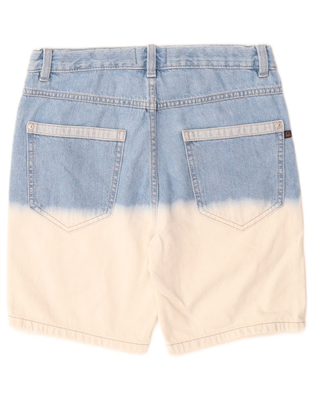 BENETTON Denimshorts til drenge 10-11 år W26 XL Blå Colourblock Bomuld