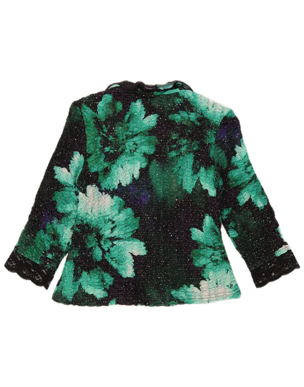 Joseph Ribkoff Dame 3/4-ærmet blazerjakke UK 12 Medium Green Floral