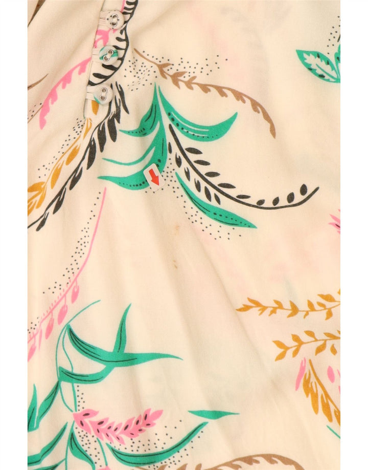Marks & Spencer Damebluse Top UK 14 Large Off White Floral