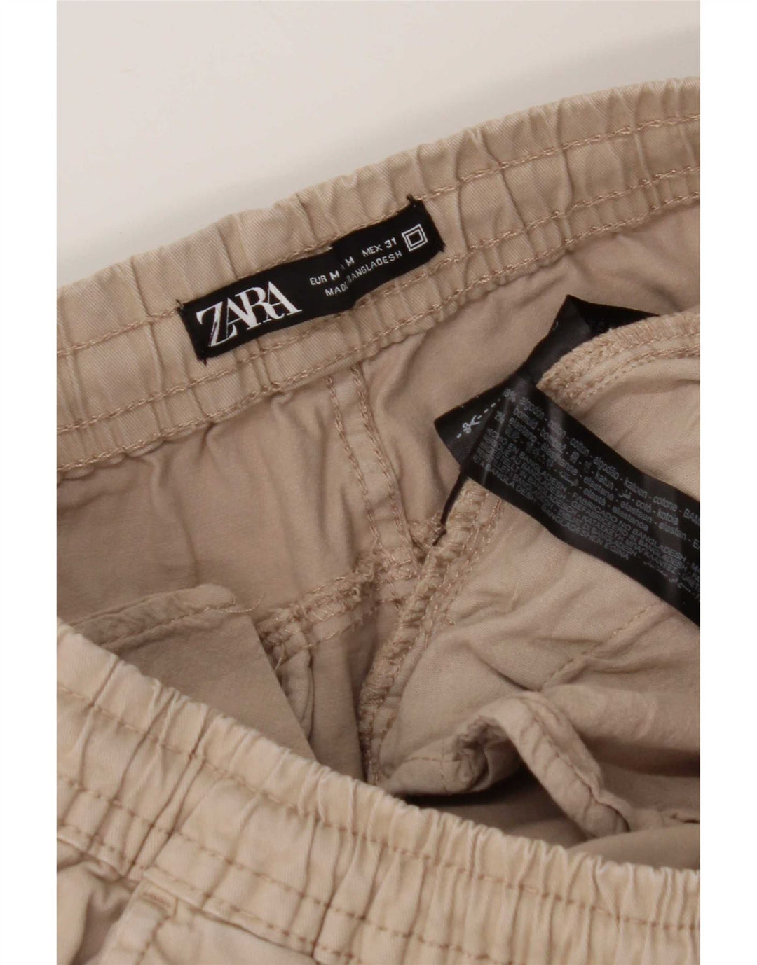 Zara Herre Joggers Cargo Bukser Medium W31 L27 Grå Bomuld