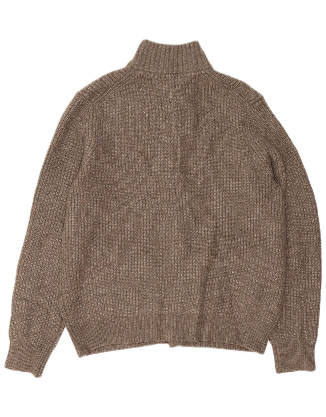 Marks & Spencer Herre Cardigan Sweater Stor brun Flecked Uld