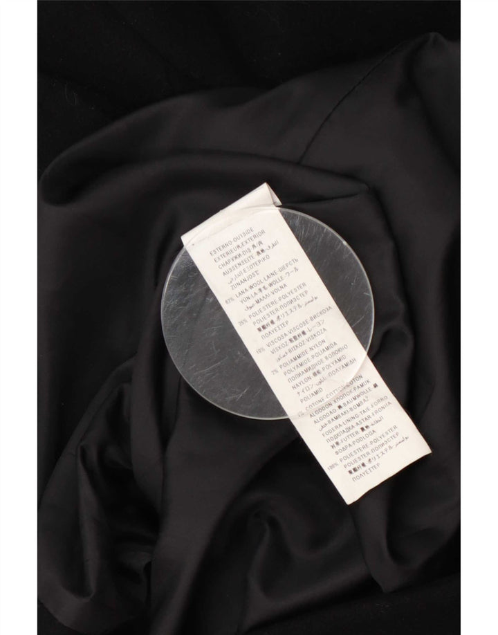 Benetton Dame Overfrakke UK 8 Small Black Wool