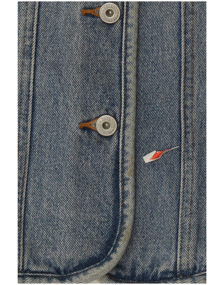 Vintage Dame denim vest UK 12 Medium Blue Cotton