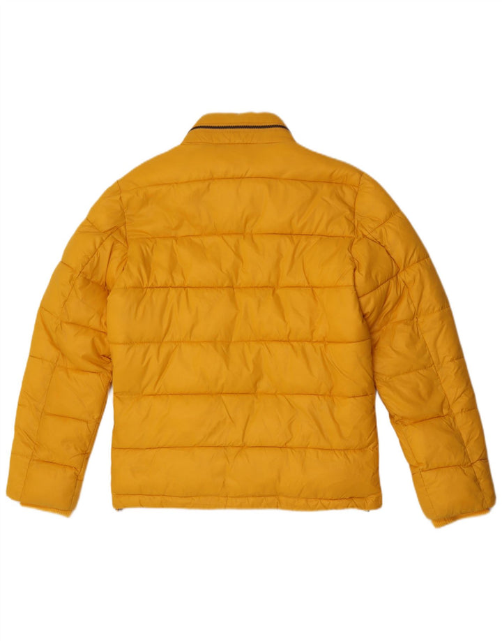 Guess Herre hættepolstret jakke UK 36 Lille gul nylon