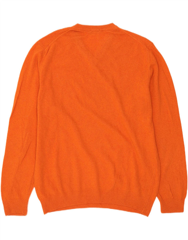 SERGIO TACCHINI Herre V-hals sweater Stor Orange Uld