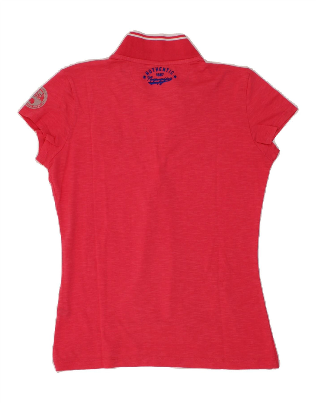 NAPAPIJRI Womens Polo Shirt UK 12 Medium Red Vintage Napapijri and Second-Hand Napapijri from Messina Hembry 