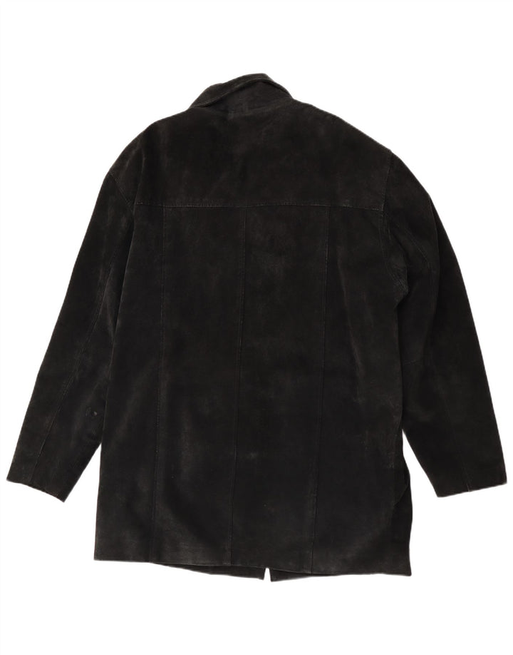 Ben Sherman Herre Ruskind Windbreaker Coat UK 38 Medium Sort Læder