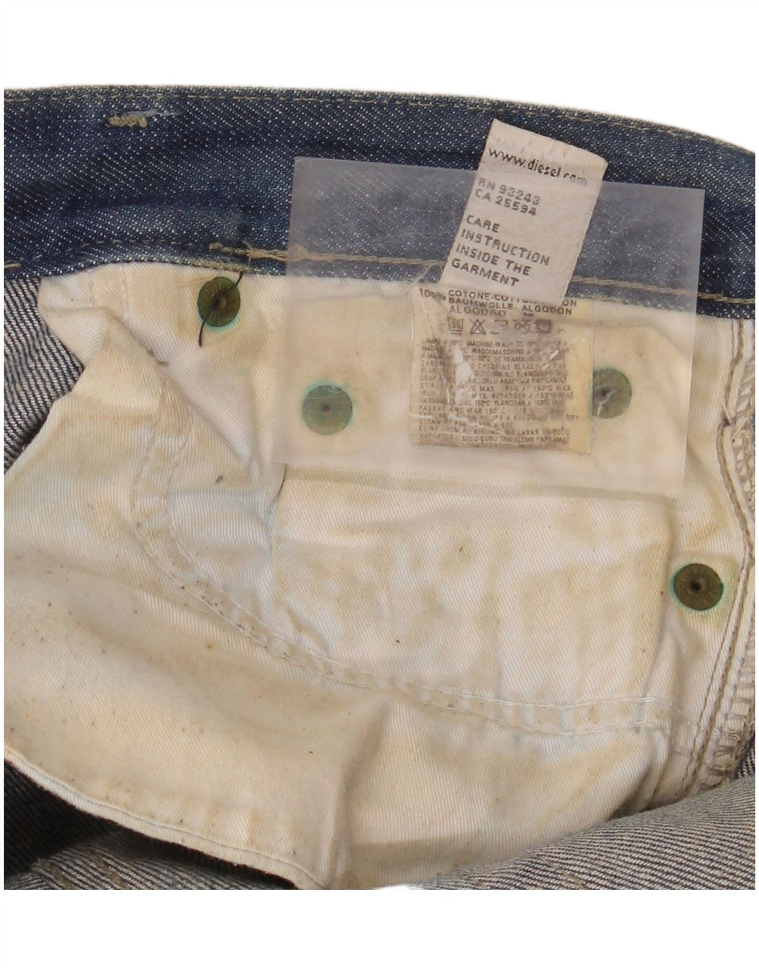 Diesel Dame Bootcut Jeans W32 L32 Blå Bomuld