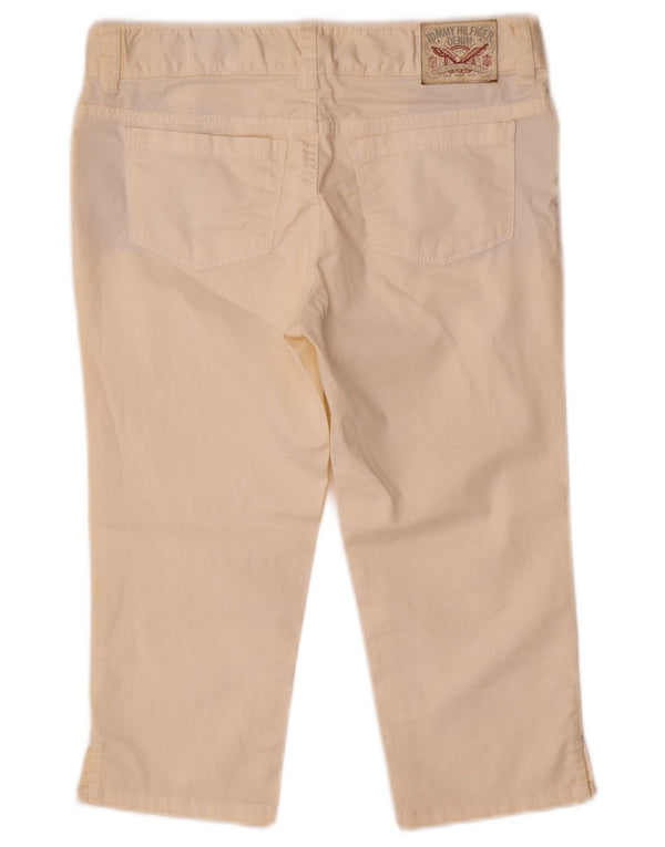 Tommy Hilfiger Pige Capri Bukser 13-14 år W28 L16 Beige Bomuld