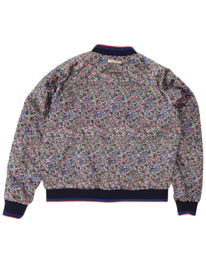 Scotch & Soda Vendbar Damejakke UK 14 Medium Blue Floral