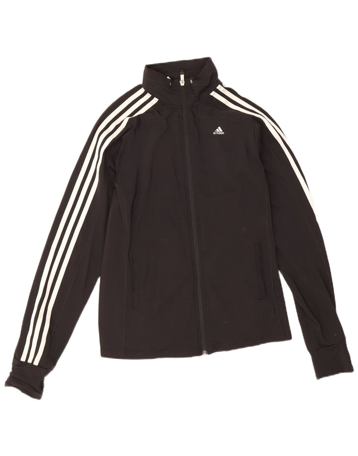 Adidas Dame Climacool Træningsdragt Topjakke UK 8/10 Small Black Nylon