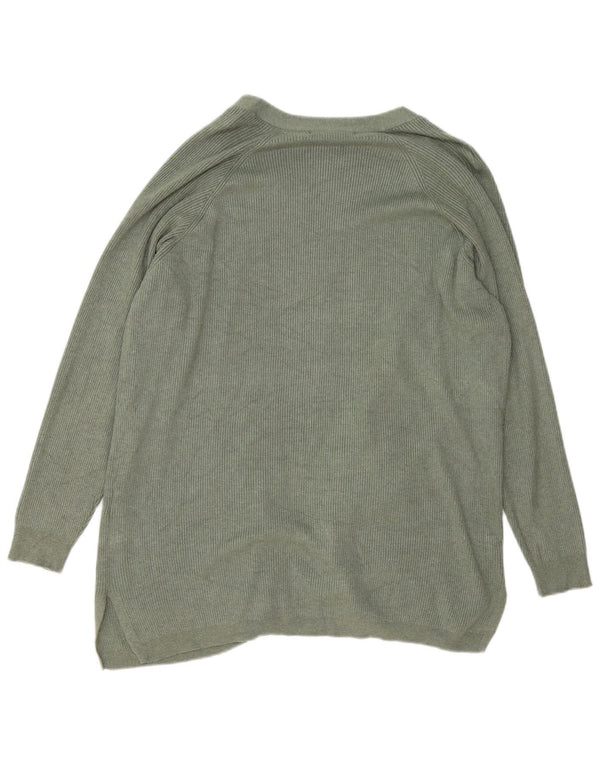Marks & Spencer Dame Longline Cardigan Sweater UK 16 Large Khaki