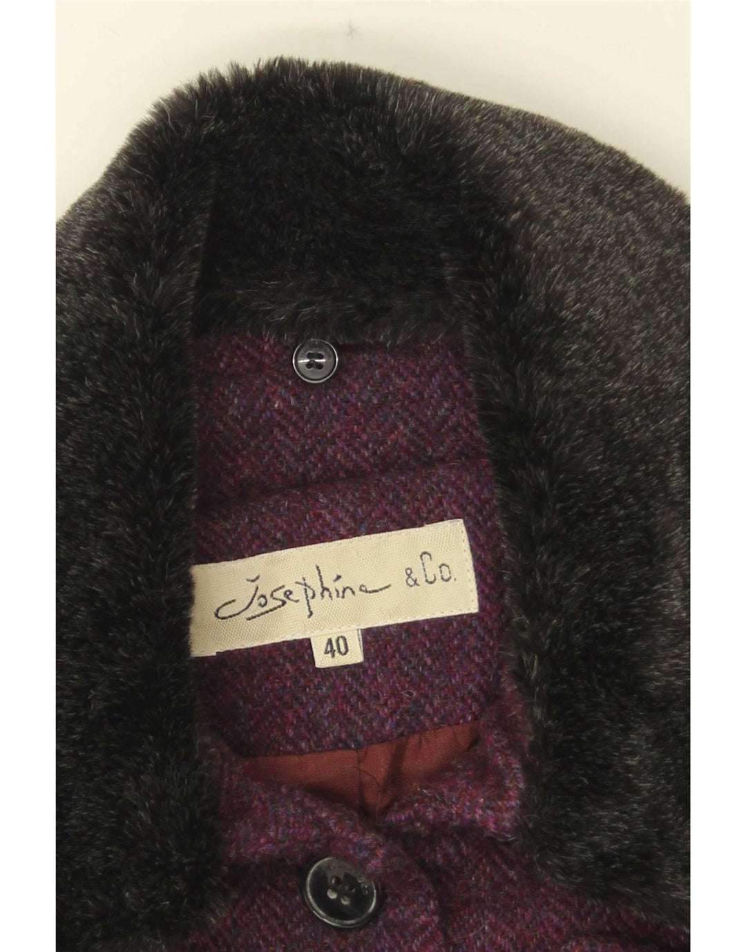 Josephine Dame 7 knapper Blazer Jacket IT 40 Lille lilla sildeben