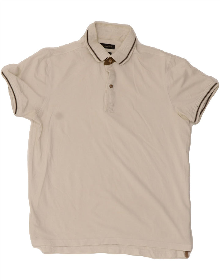 MASSIMO DUTTI Mens Polo Shirt Small Off White Vintage Massimo Dutti and Second-Hand Massimo Dutti from Messina Hembry 
