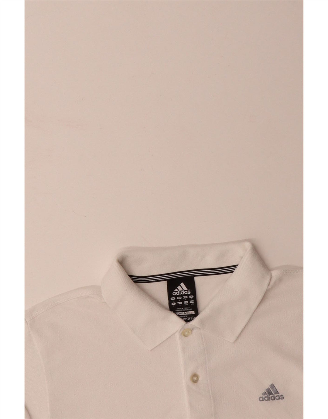 ADIDAS Mens Clima 365 Polo Shirt Large White Cotton