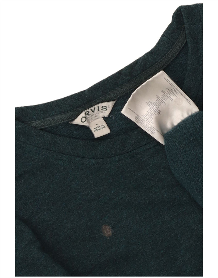 Orvis Herre Sweatshirt Jumper Large Grøn Modal