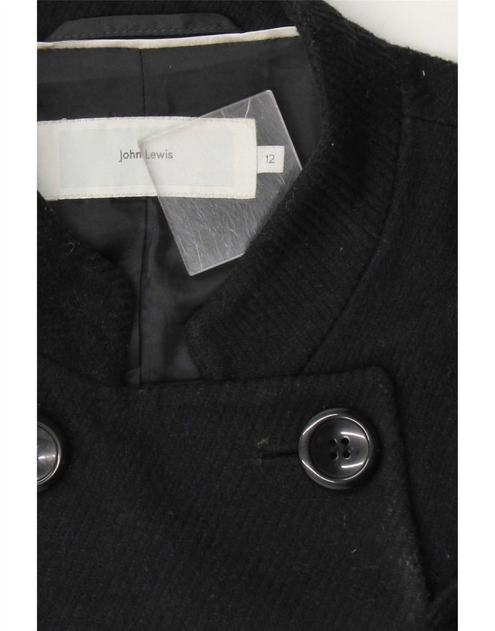 John Lewis Dame Dobbeltradet Frakke UK 12 Medium Sort
