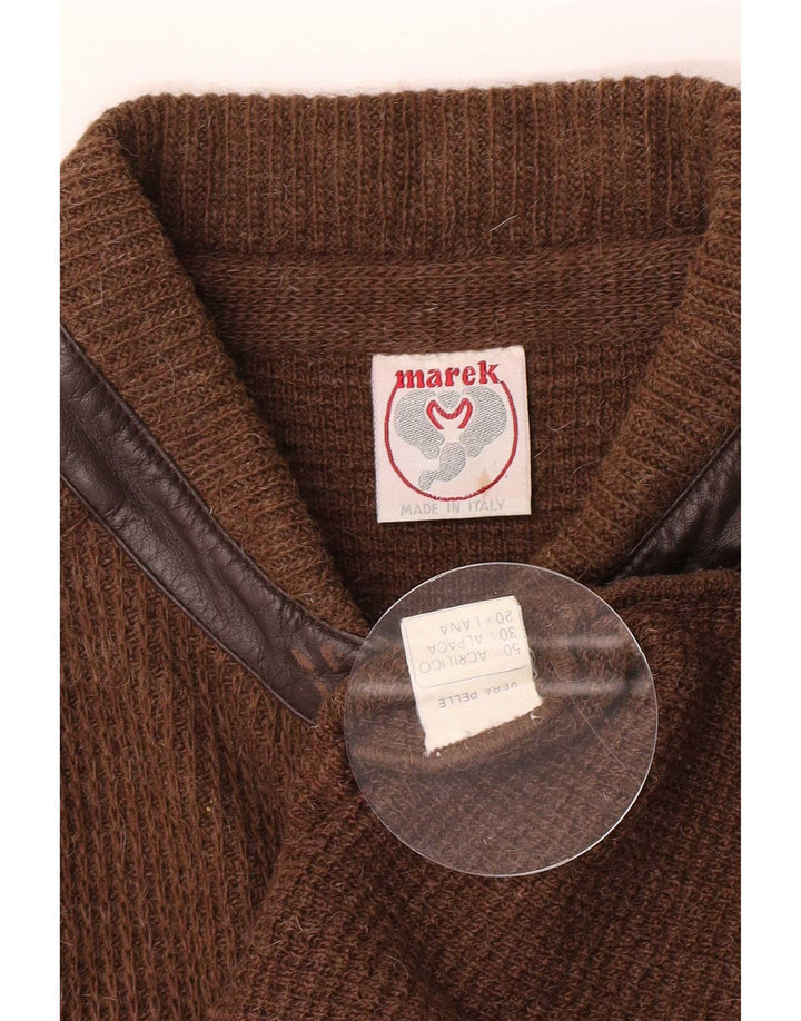 Marek Herre Cardigan Sweater Stor Brun Akryl