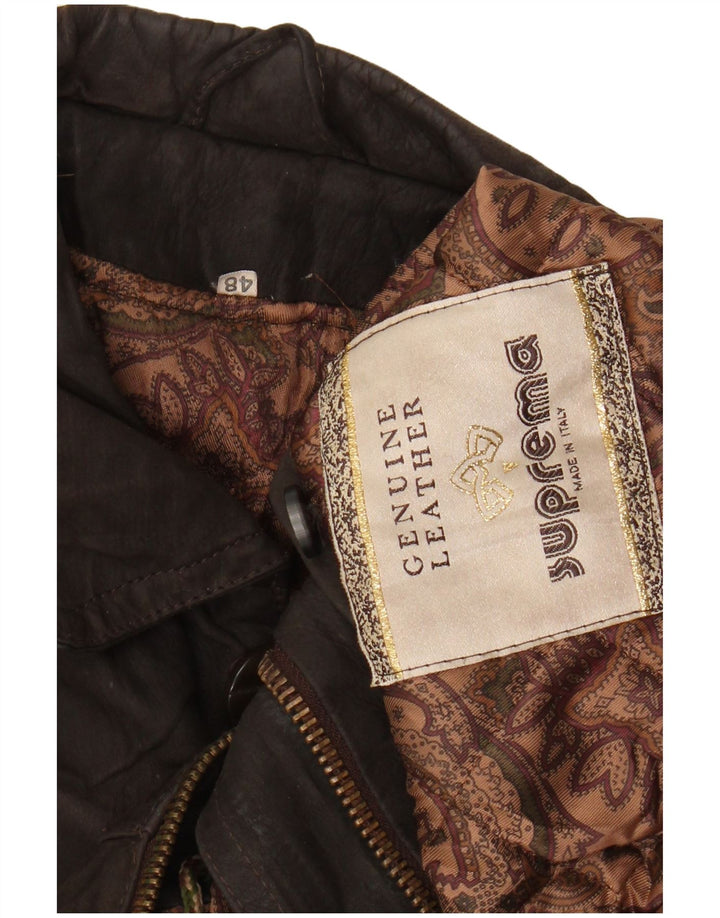 Suprema Herre Læderjakke IT 48 Medium Brun Læder