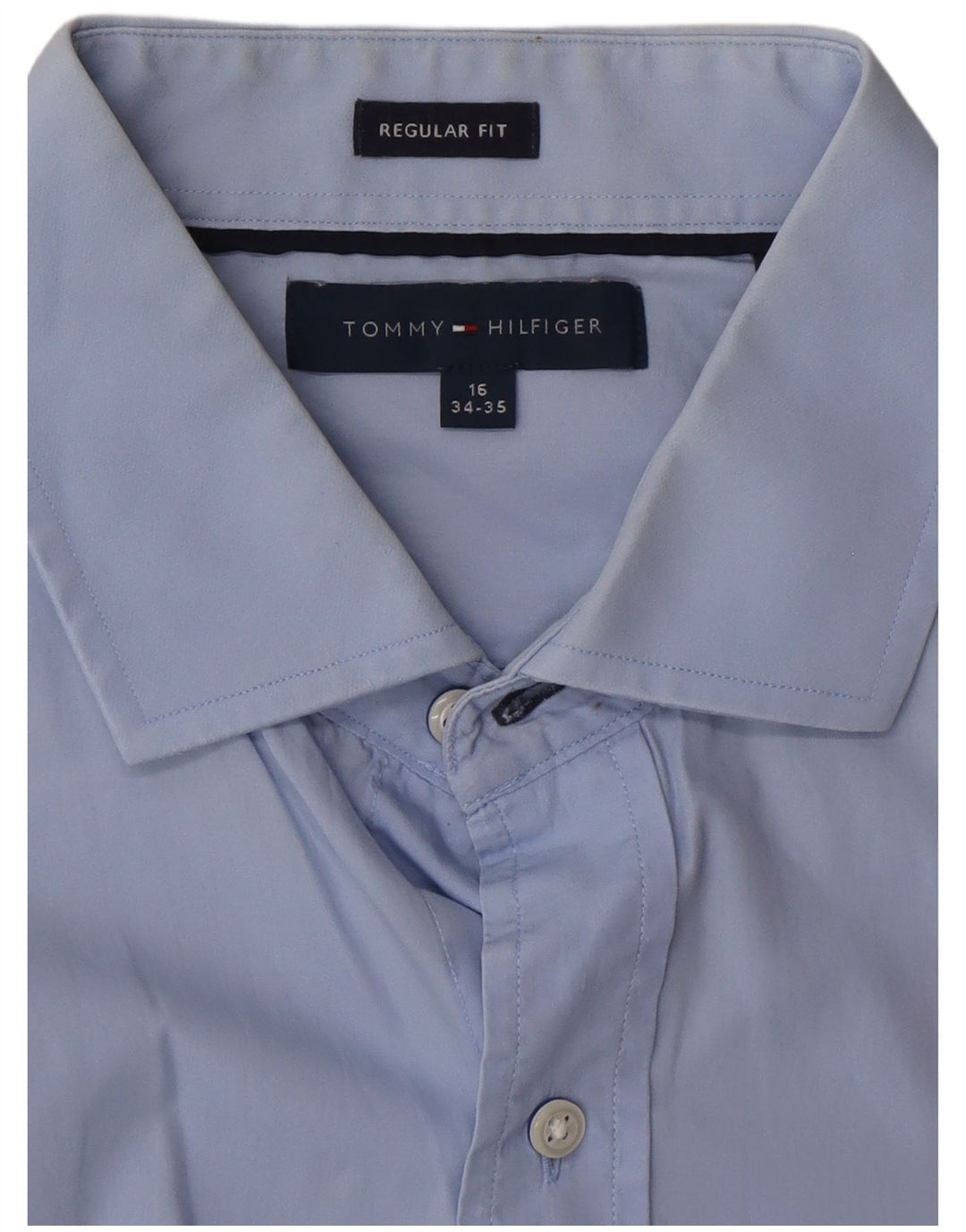 Tommy Hilfiger Herre Regular Fit skjorte str. 16 Large Blue