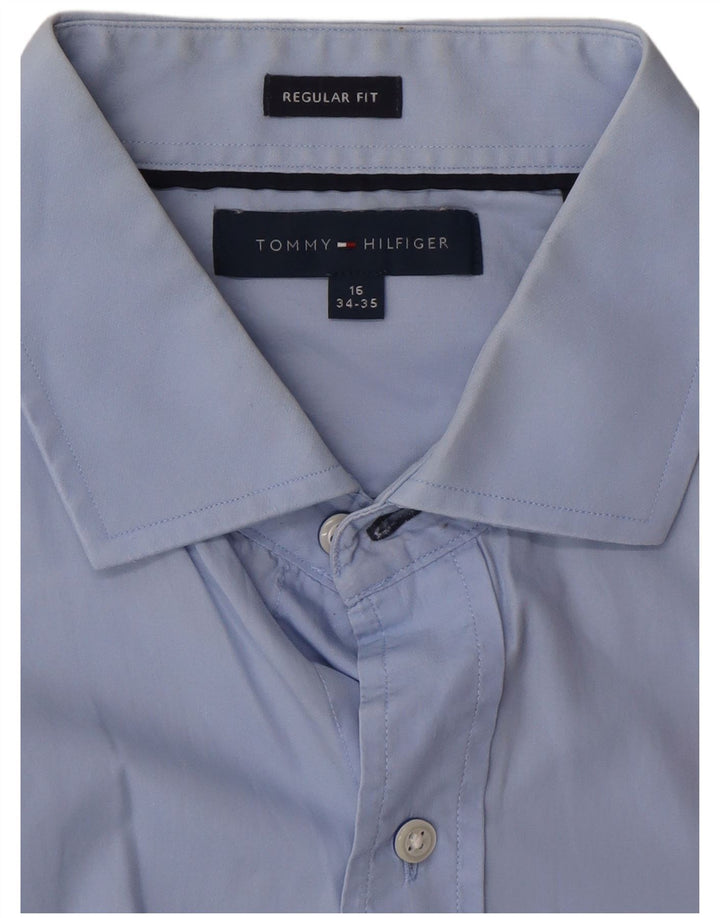 Tommy Hilfiger Herre Regular Fit skjorte str. 16 Large Blue
