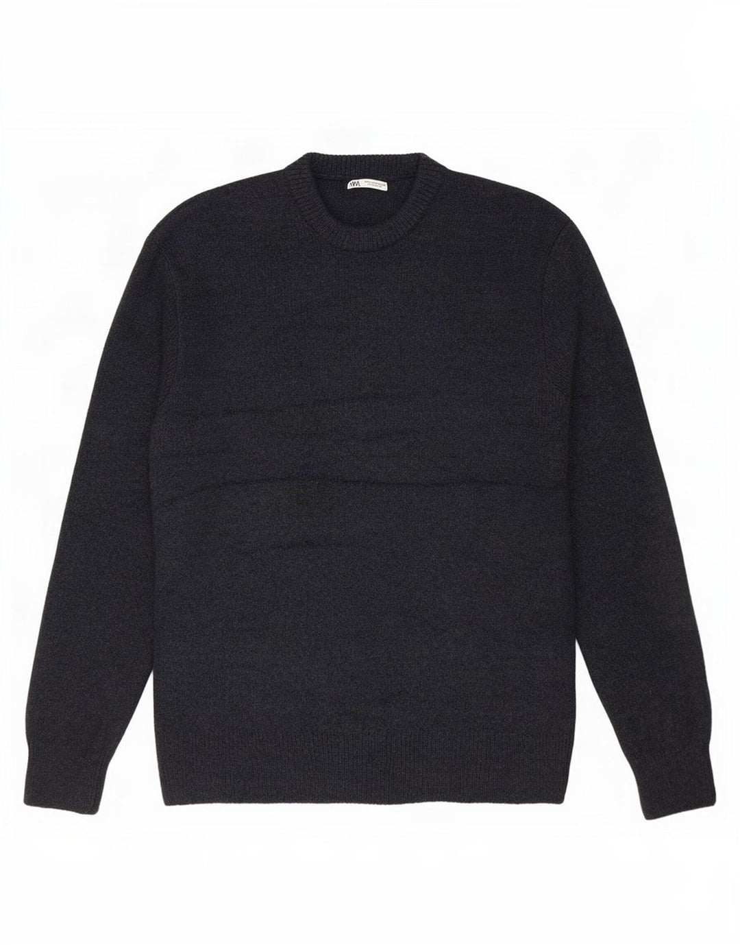 Zara herre rund hals sweater stor marineblå akryl