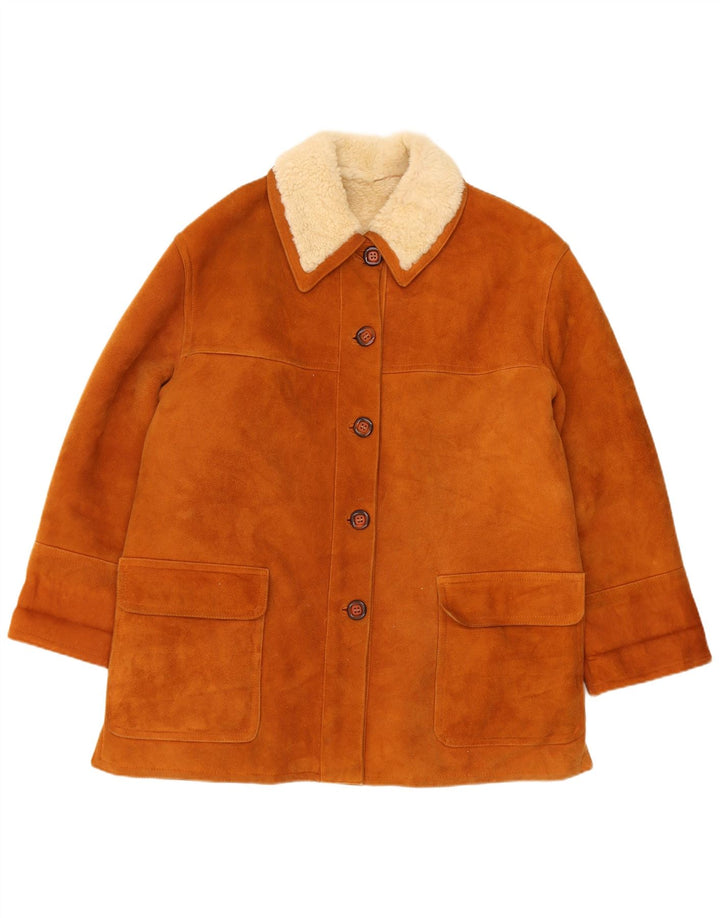Fibok Dame Shearling Jacket IT 44 Medium Brun