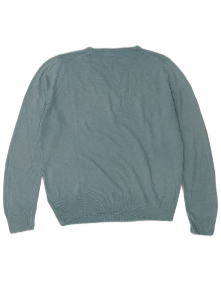 Marks & Spencer Dame sweater med rund hals DK 14 Stor blå akryl