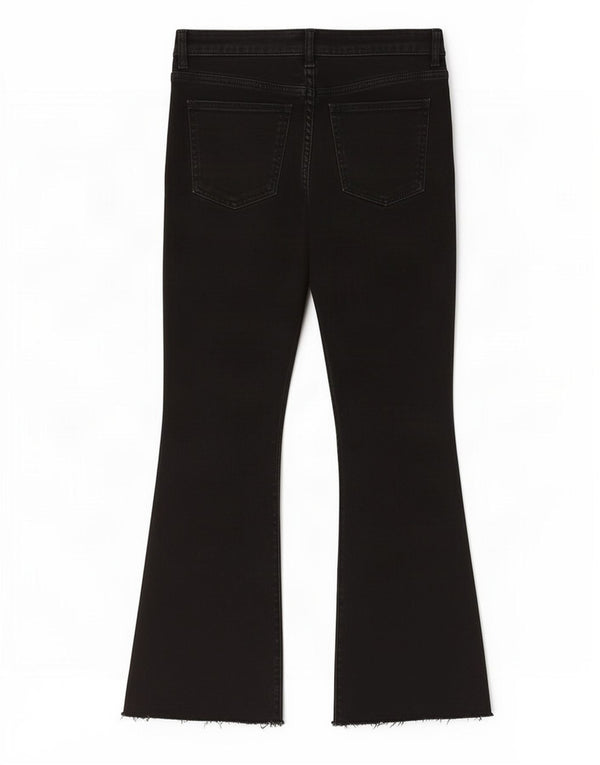 Zara Dame Bootcut Jeans EU 38 Small W28 L26 Sort Bomuld