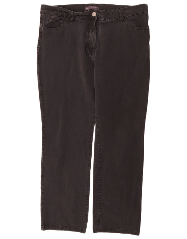 Marks & Spencer Lige Chinobukser til kvinder UK 18 XL W36 L28 Sort