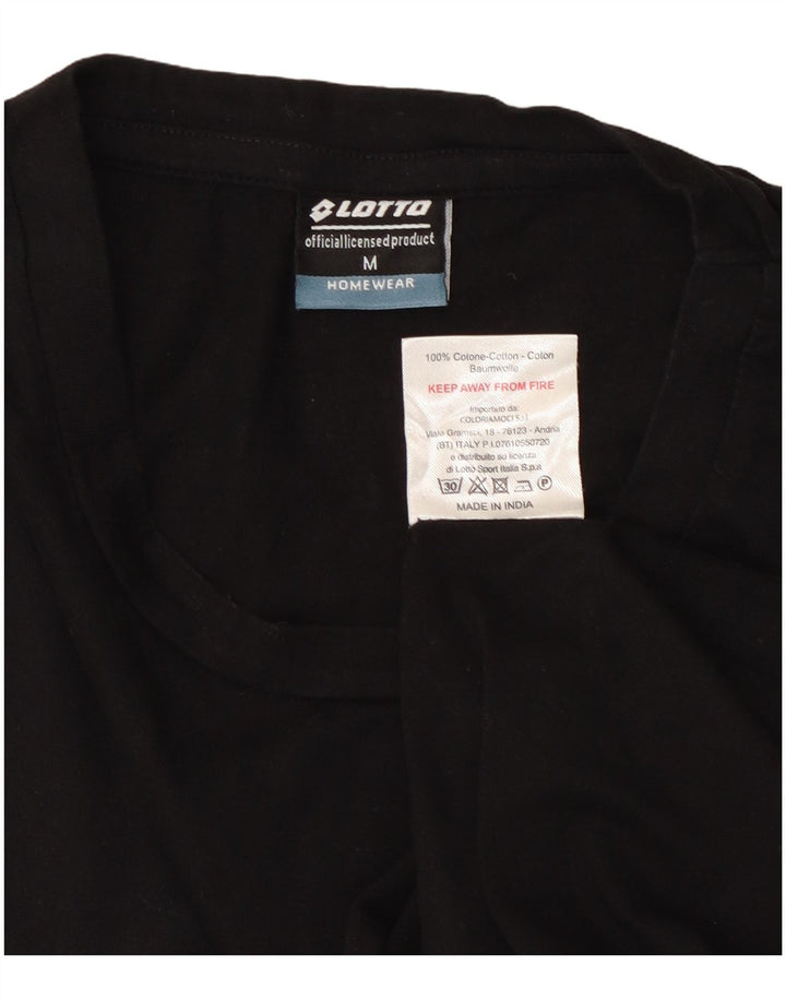 LOTTO Herre T-Shirt Top Medium Sort Bomuld