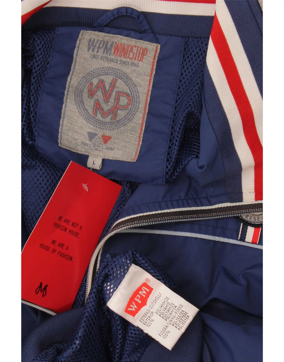 WPM drenge regnjakke 15-16 år Stor marineblå farveblok polyamid