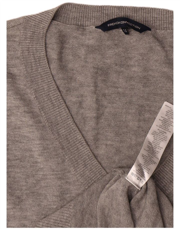 French Connection Dame Jumper Dress UK 14 Large Grå Flecked Polyester