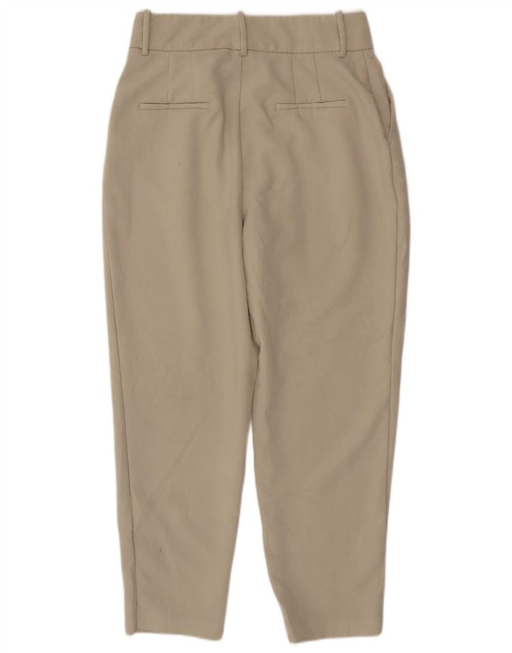 Zara koniske jakkesæt til kvinder store W30 L26 beige polyester