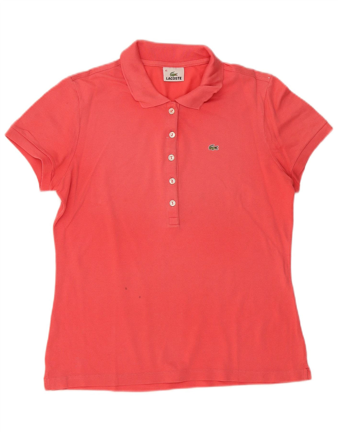 Lacoste Dame Polo Shirt Størrelse 46 XL Pink Bomuld