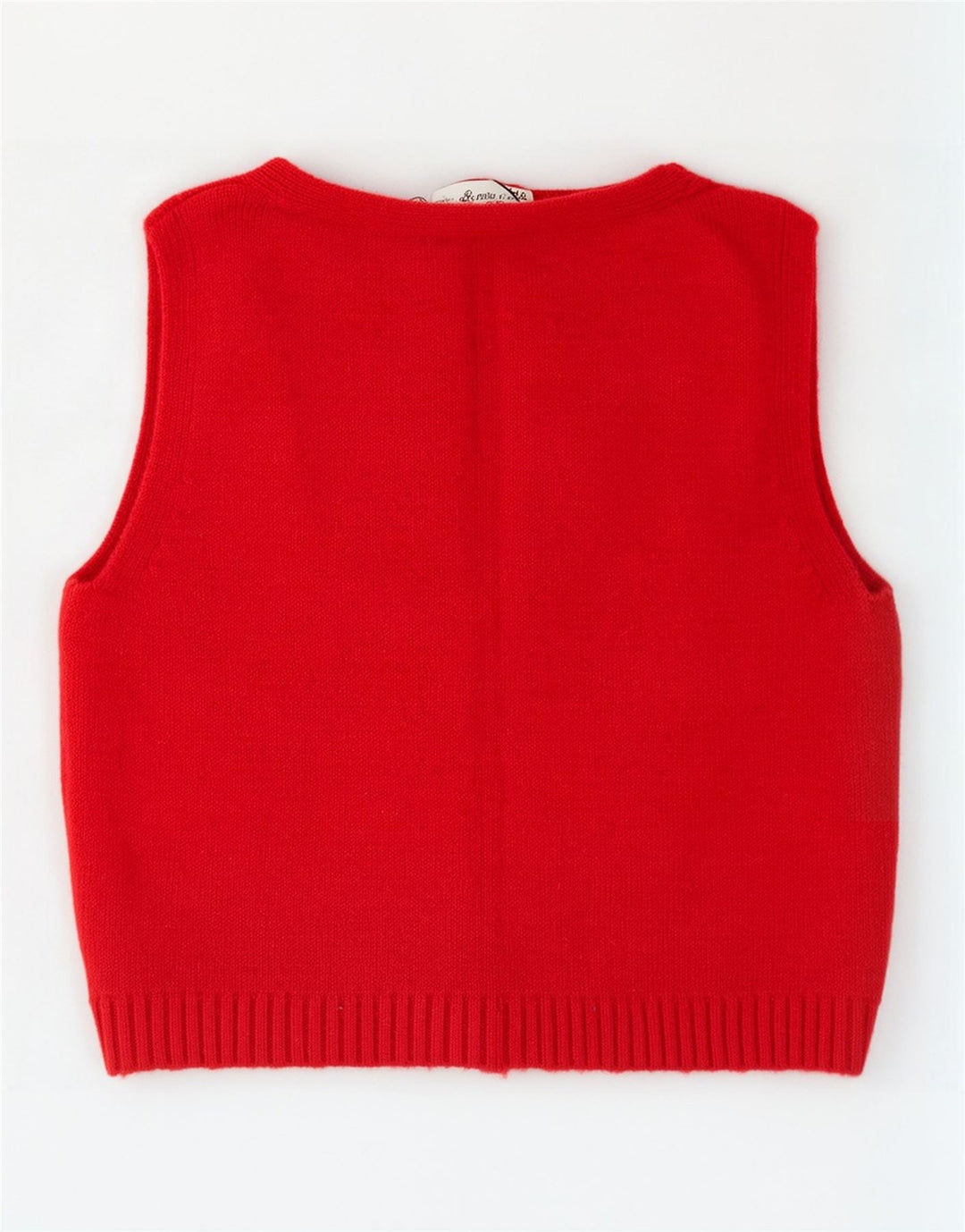 Zara Dame Crop Vest Tank Top UK 14 Medium Rød Viscose