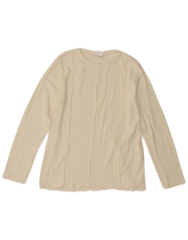 Zara Girl Top Langærmet 13-14 År Hvid Polyester