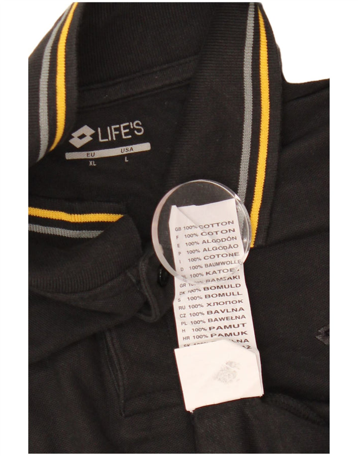 Lotto Langærmet Polo Shirt til mænd Stor Sort