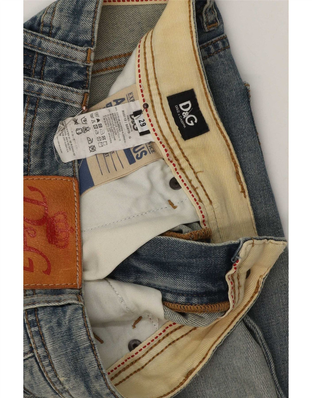 Dolce & Gabbana Kvinder Distressed Slim Jeans W29 L33 Blå Bomuld