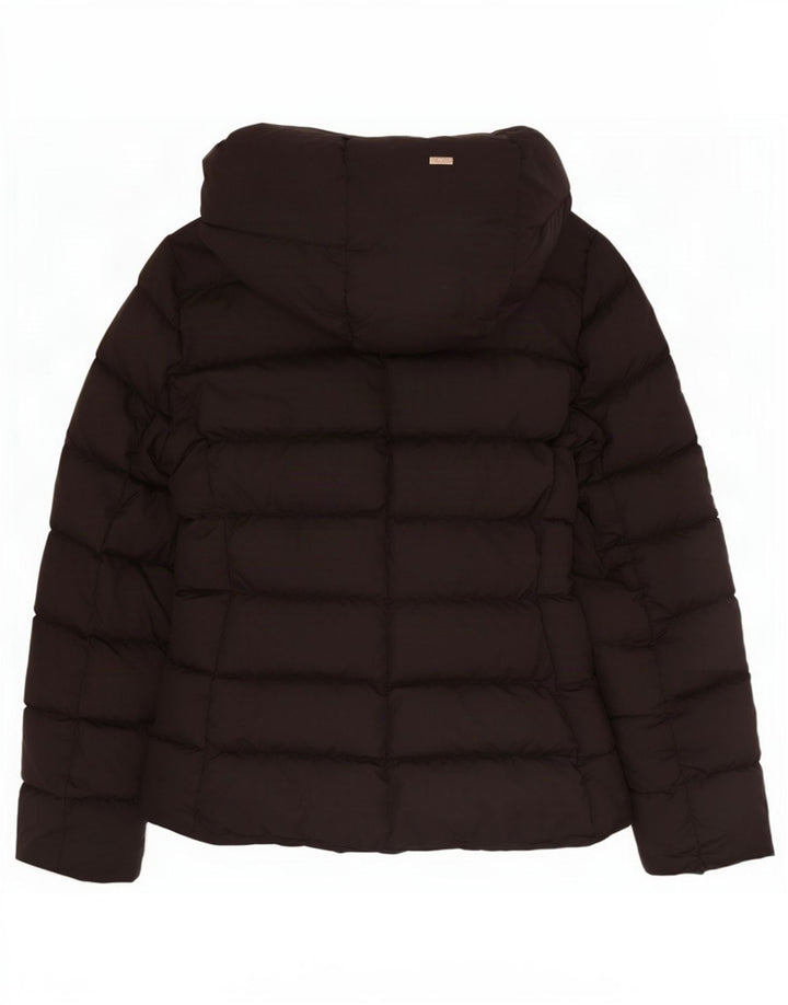 Herno Dame Hætte Polstret Jakke IT 44 Medium Sort Polyester