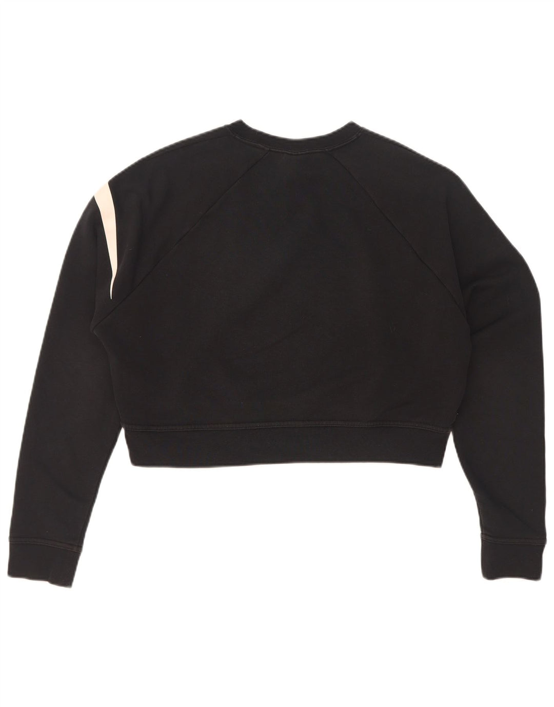 Nike Womens Oversized Crop Graphic Sweatshirt Jumper UK 6 XS Sort