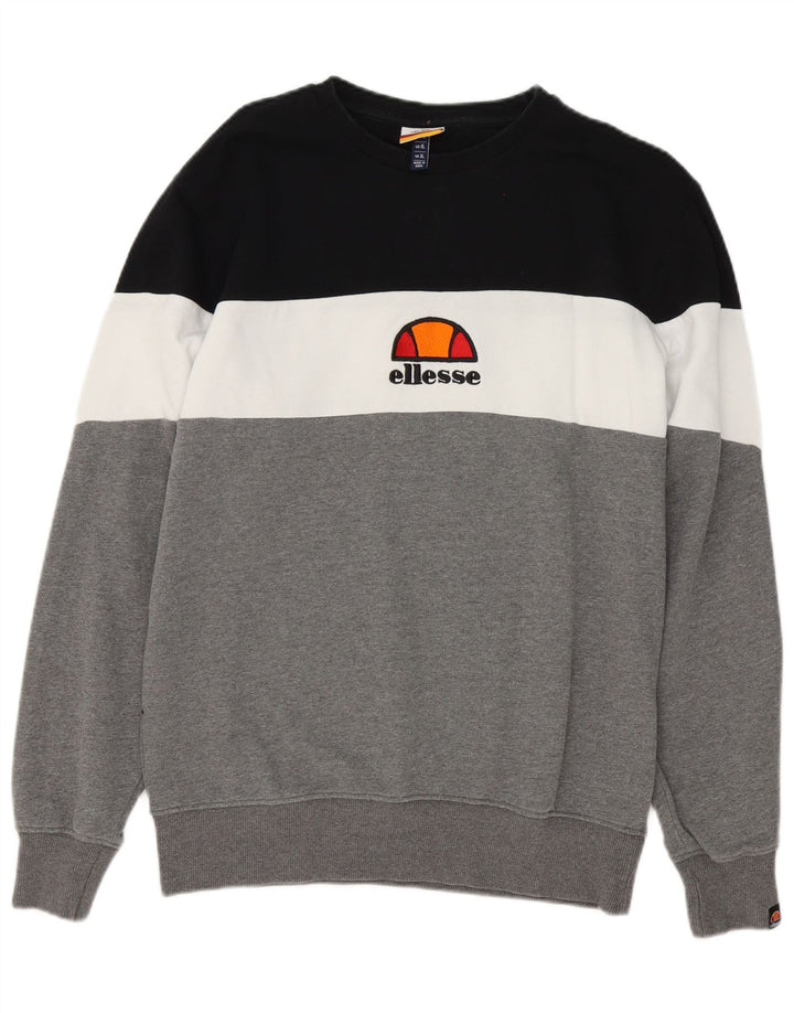 Ellesse Herre Sweatshirt Jumper XL Grå Colourblock Bomuld