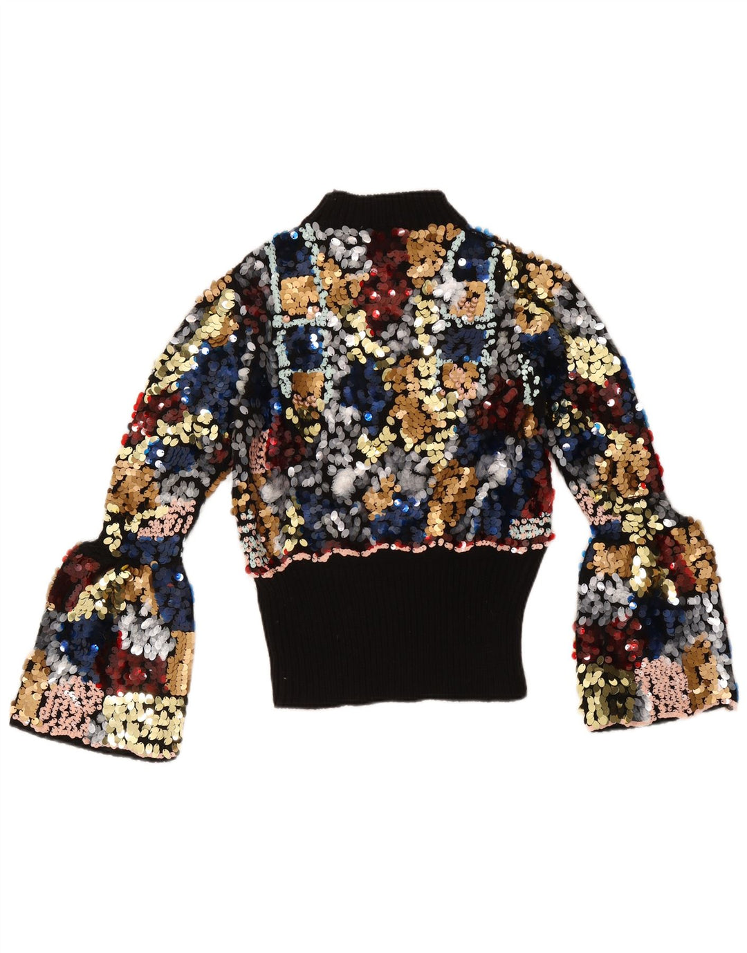 Zara Dame Turtle Neck Jumper Sweater UK 12 Medium Multicolored Flecked