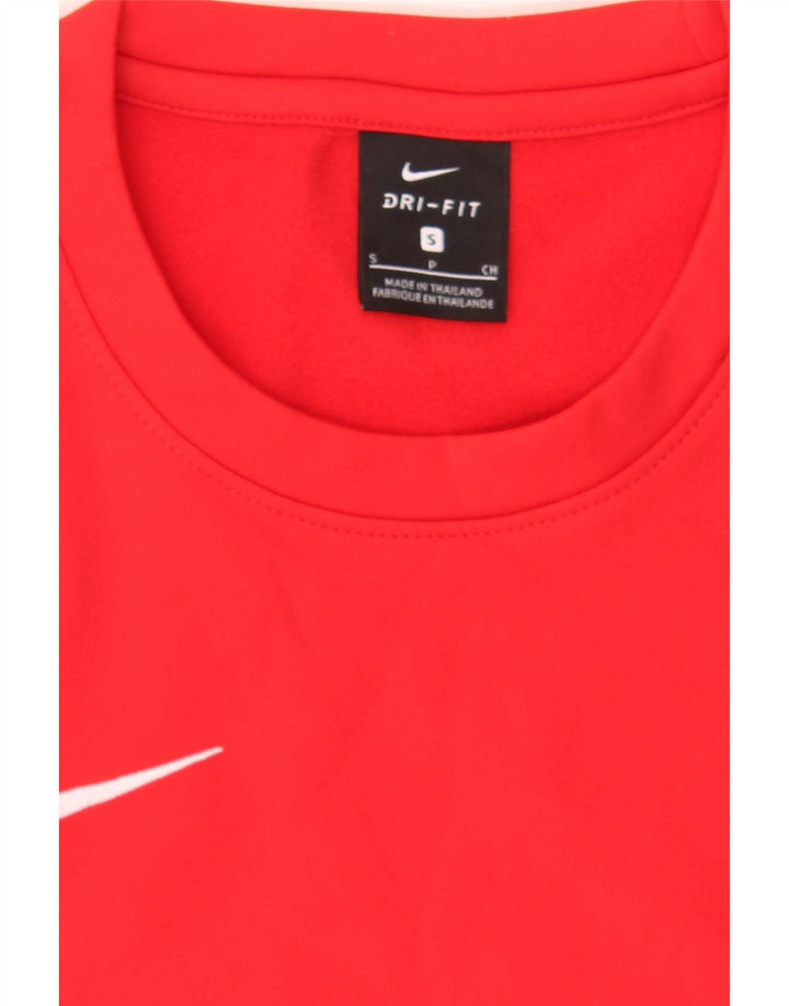NIKE Mens Top Long Sleeve Small Red Polyester Vintage Nike and Second-Hand Nike from Messina Hembry 