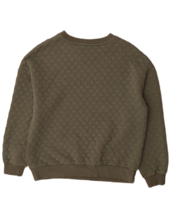 Marks & Spencer Dame Oversized Sweatshirt Jumper UK 12 Medium Khaki