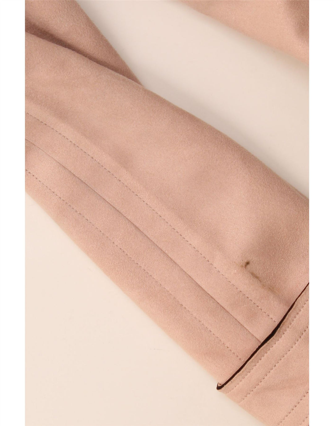 Zara Dame imiteret ruskind Overfrakke UK 14 Medium Pink Polyester