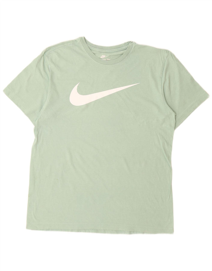 NIKE Herre Regular Fit grafisk T-shirt Top Medium Turkis
