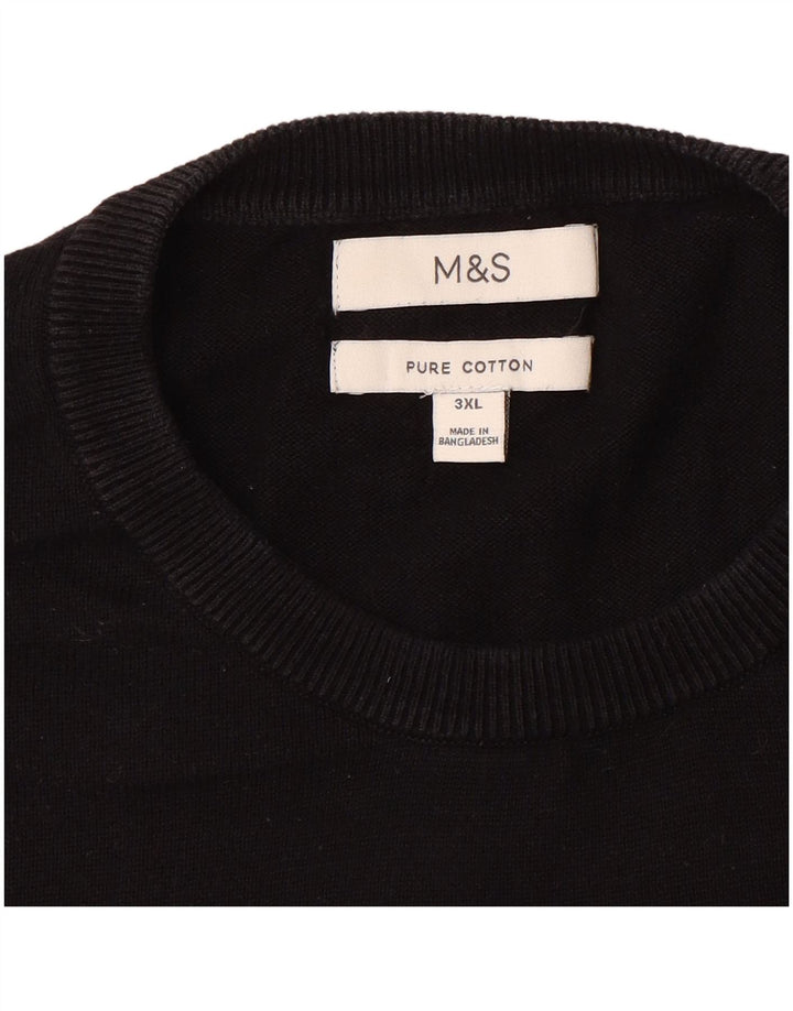 Marks & Spencer Herre sweater med rund hals 3XL sort bomuld